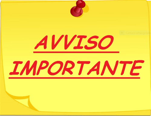 Avviso importante 
Numero telefonico Comunale 3934184338